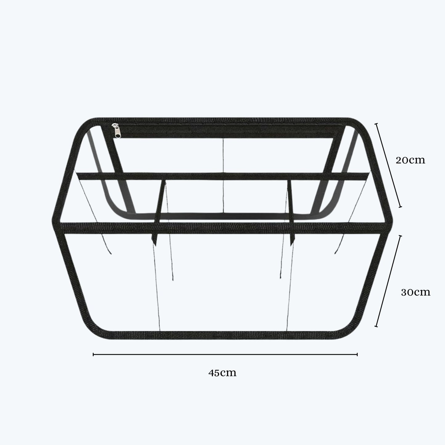 Großer transparenter Innenteiler für die Tragetasche für Reisekosmetik und Make-up-Organizer