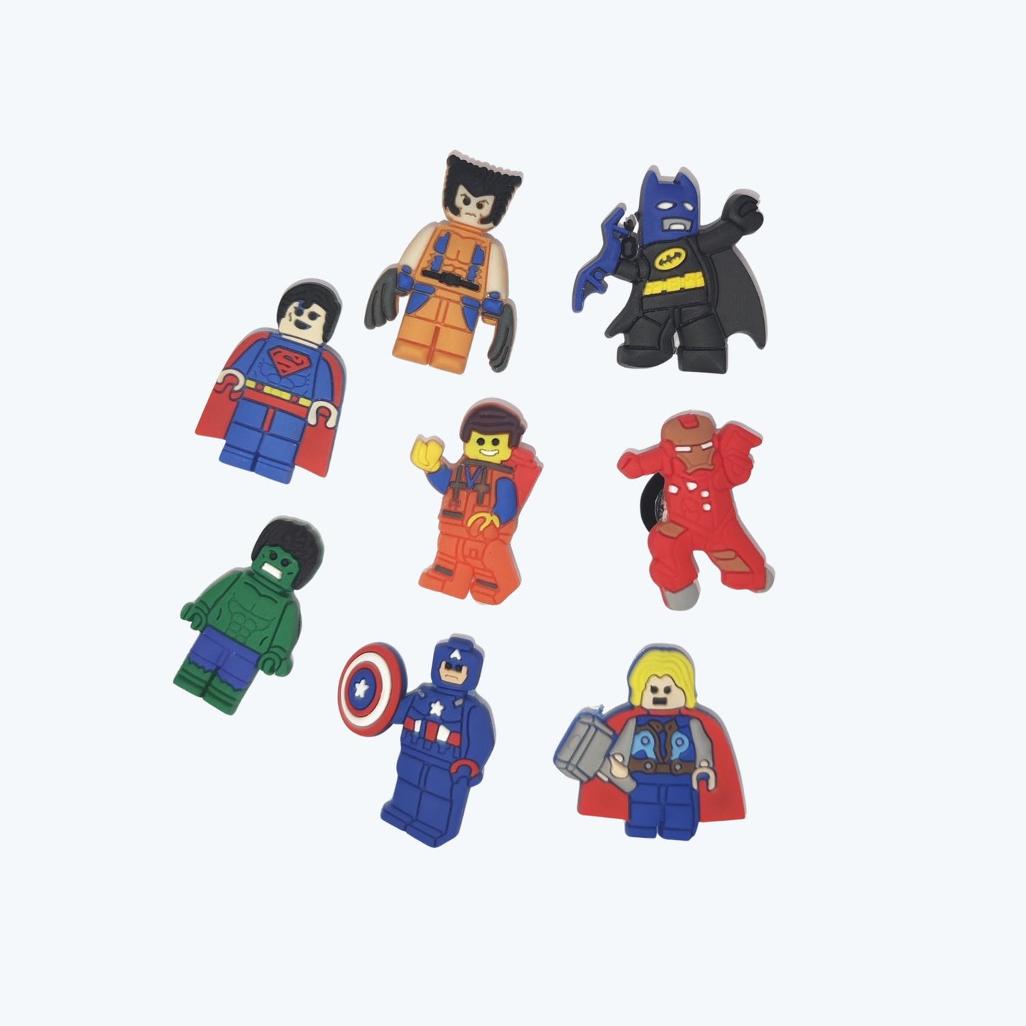 Fits Only on clogs shoesH-ero Squad Charm Pack – Mini Figure Collection