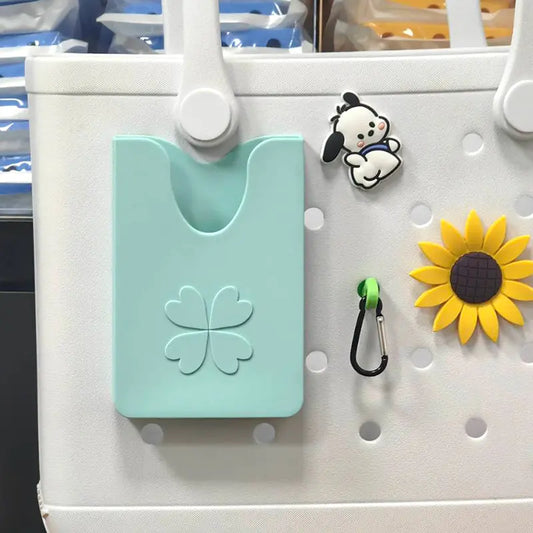 Phone Holder -Flower- - Baadi Bag pistachio